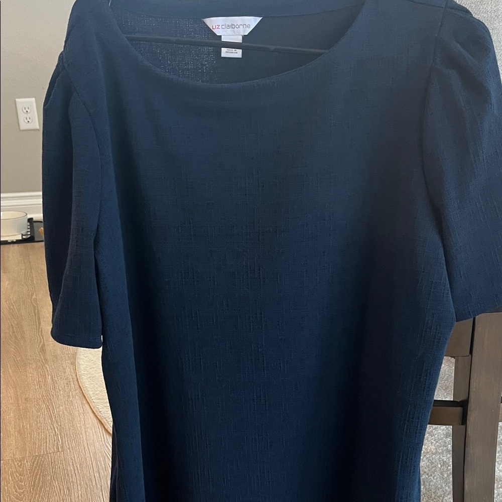 Liz Claiborne Midnight Blue Short Sleeve Top
